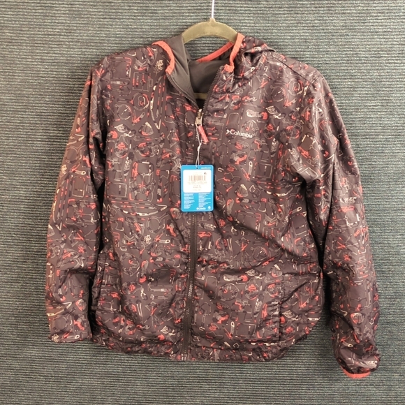 Columbia Pixel Grabber ll Youth XL Reversible Jacket Camping Motif Kitty Rescue! - Picture 4 of 7